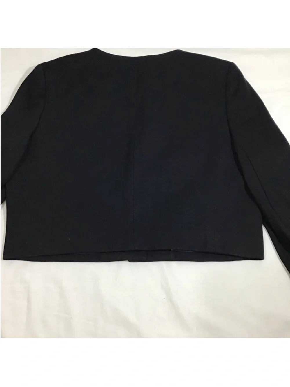 J. Crew Black Cropped Lady With Gold Button Detail Jacket New Size 12
